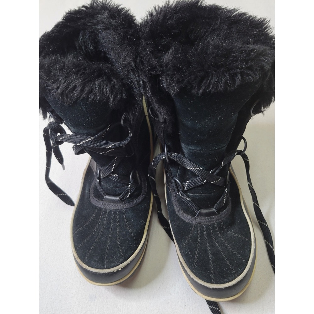 Sorel Tivoli II Black Suede Waterproof Winter Boots NL2089-010 Womens 7.5